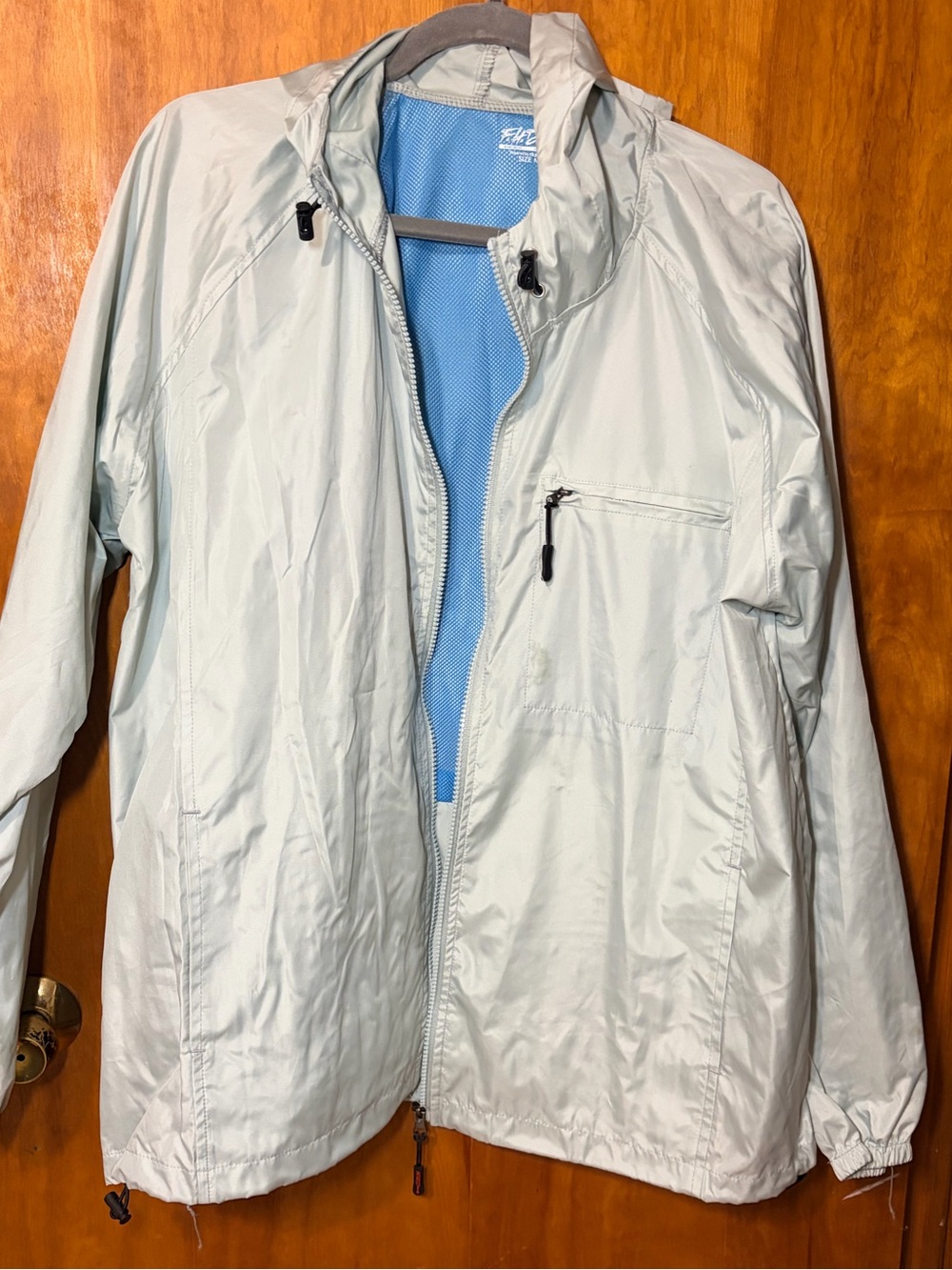 F.H. Davis Men's Blue Rain Jacket / Windbreaker (Size M)